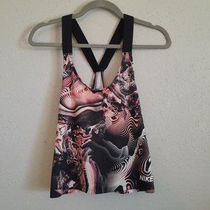 Nike Pro Coral Print Training Tank Dri-Fit Racerback Boxy Women's Size Small